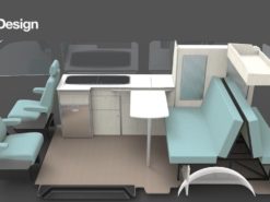 EVO 2.4 VW LWB (Twin Tambour doors) (25184729 Stock Kit - Verde Bambu HPL / BAMBOO top. )