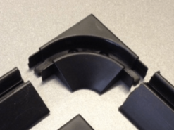 One Tambour door corner