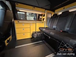 EVO 7.4 PRO 1200 SWB VAN T5 / T6 GOLDEN YELLOW and bamboo worktop