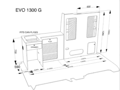 Alternative view of EVO 1300 (G) SWB VAN (RIB seat)