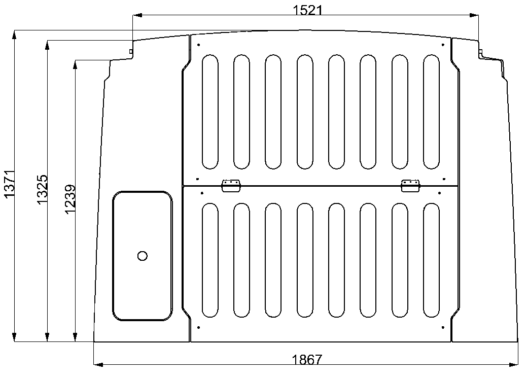 REAR BED UNIT for VW Crafter 2017 MWB ONWARDS Dimensions