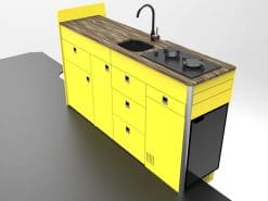 EVO V6 XL LARGE VANS Side door kitchen pod Extended 550mm