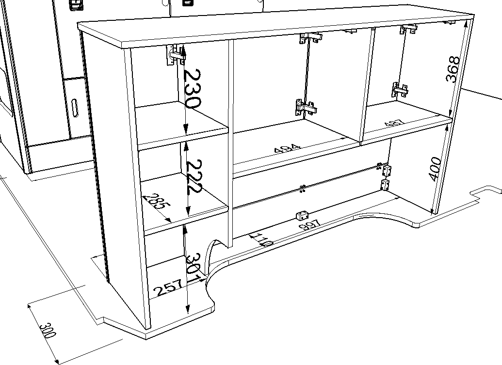 Under platform bed storage - E - Sprinter Front wheel drive - MWB