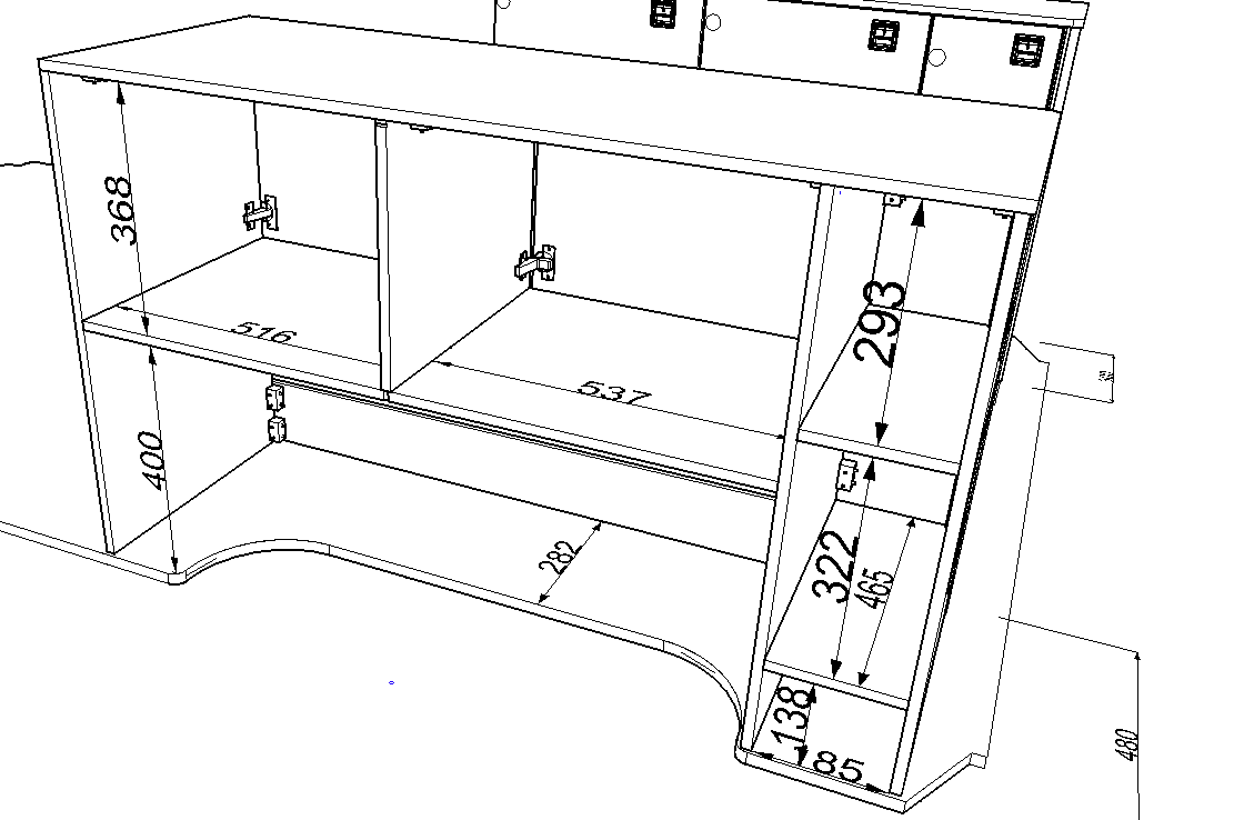Under platform bed storage - E - Sprinter Front wheel drive - MWB