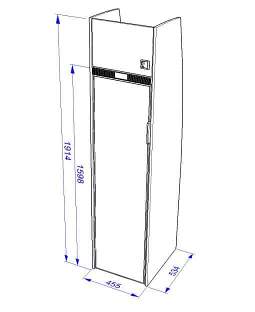 EVO TALL FRIDGE CUPBOARD Thetford T2138 ( Edge banded sides ) EVO Design