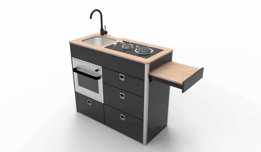 EVO V5.1 LARGE VANS Side door kitchen pod + Oven Grill