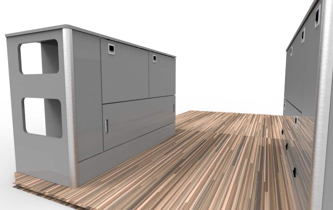 Under platform bed storage ( E ) Sprinter Front wheel drive MWB - Image 3