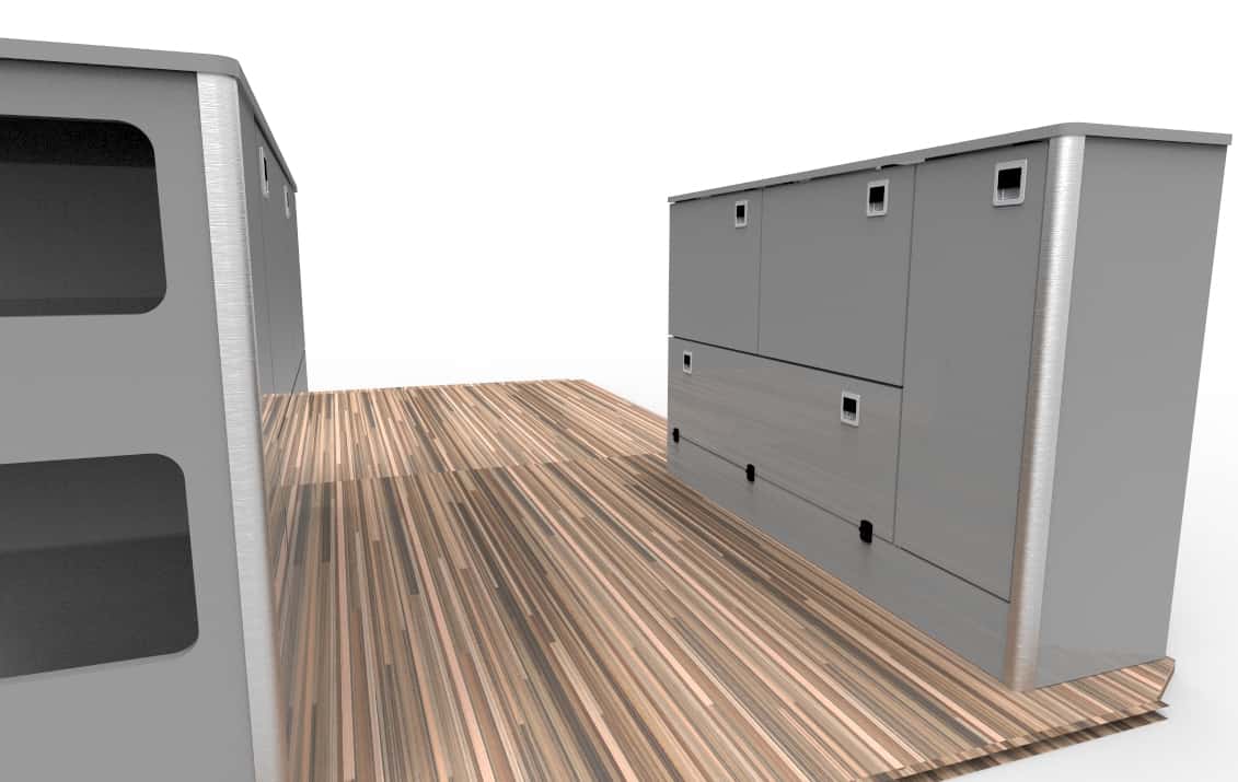 Under platform bed storage ( E ) Sprinter Front wheel drive MWB - Image 7