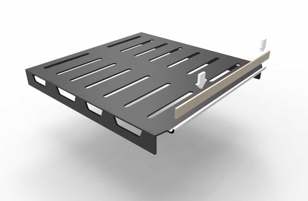 REAR BED PLATFORM LWB Sprinter ( D4 ) / Crafter 2006 - 2018 Black Hex