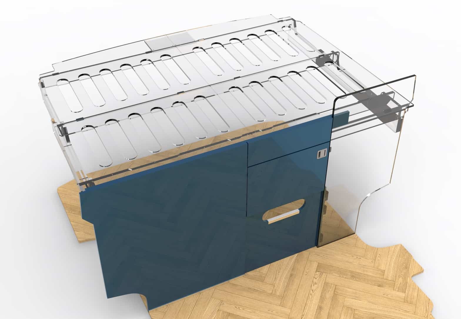 GARAGE DOOR DIVIDER + Slide out panel + Hinged door - New Shape crafter - Image 6