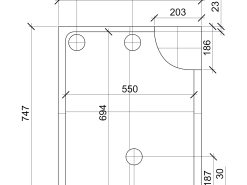 Alternative view of Shower Tray ( E ) New Crafter 2017 +  Micro Shower 790 x 680 mm
