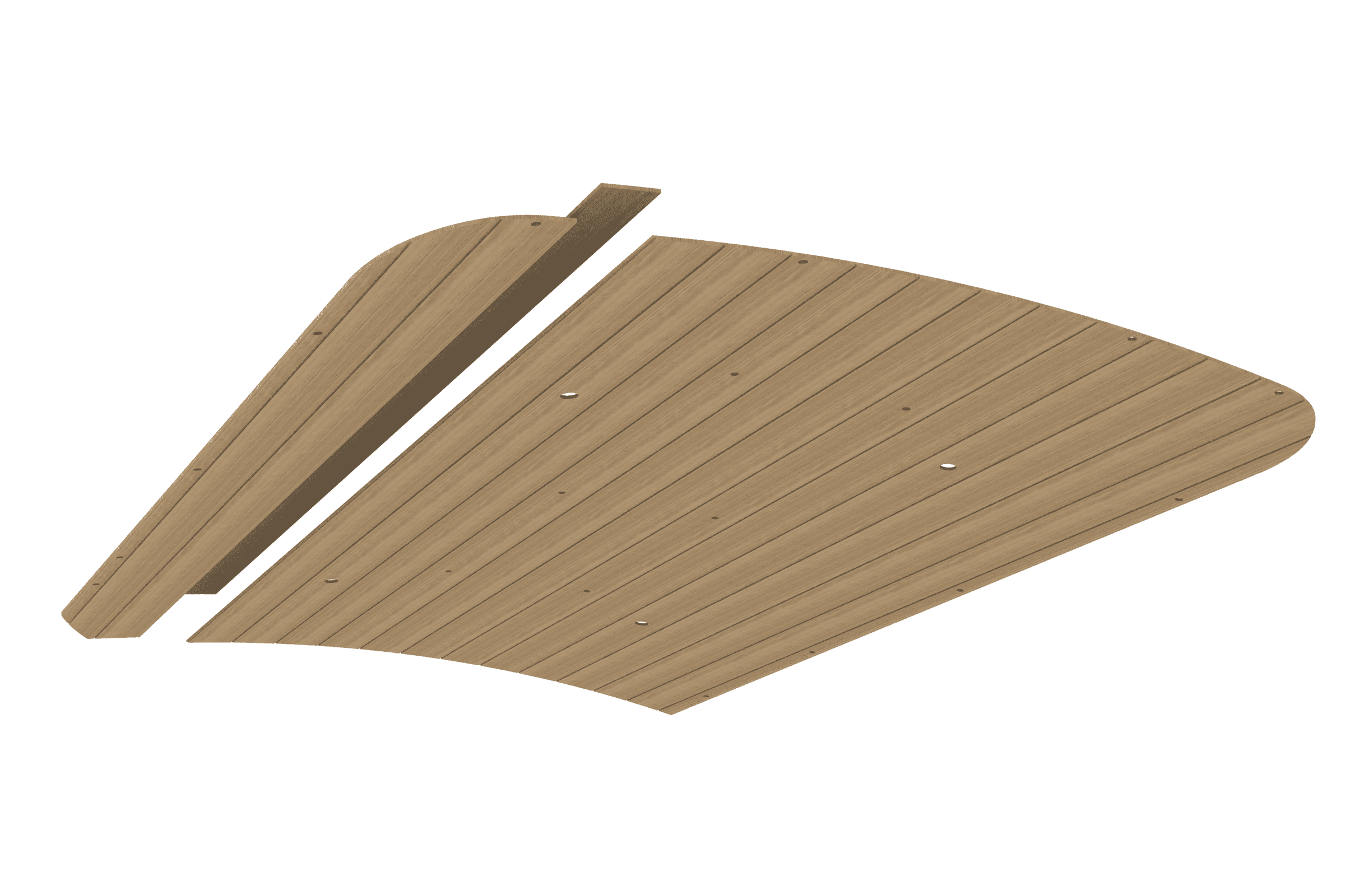 SWB Roof Panels - VW T5 - bamboo grooves - COLLECTION ONLY
