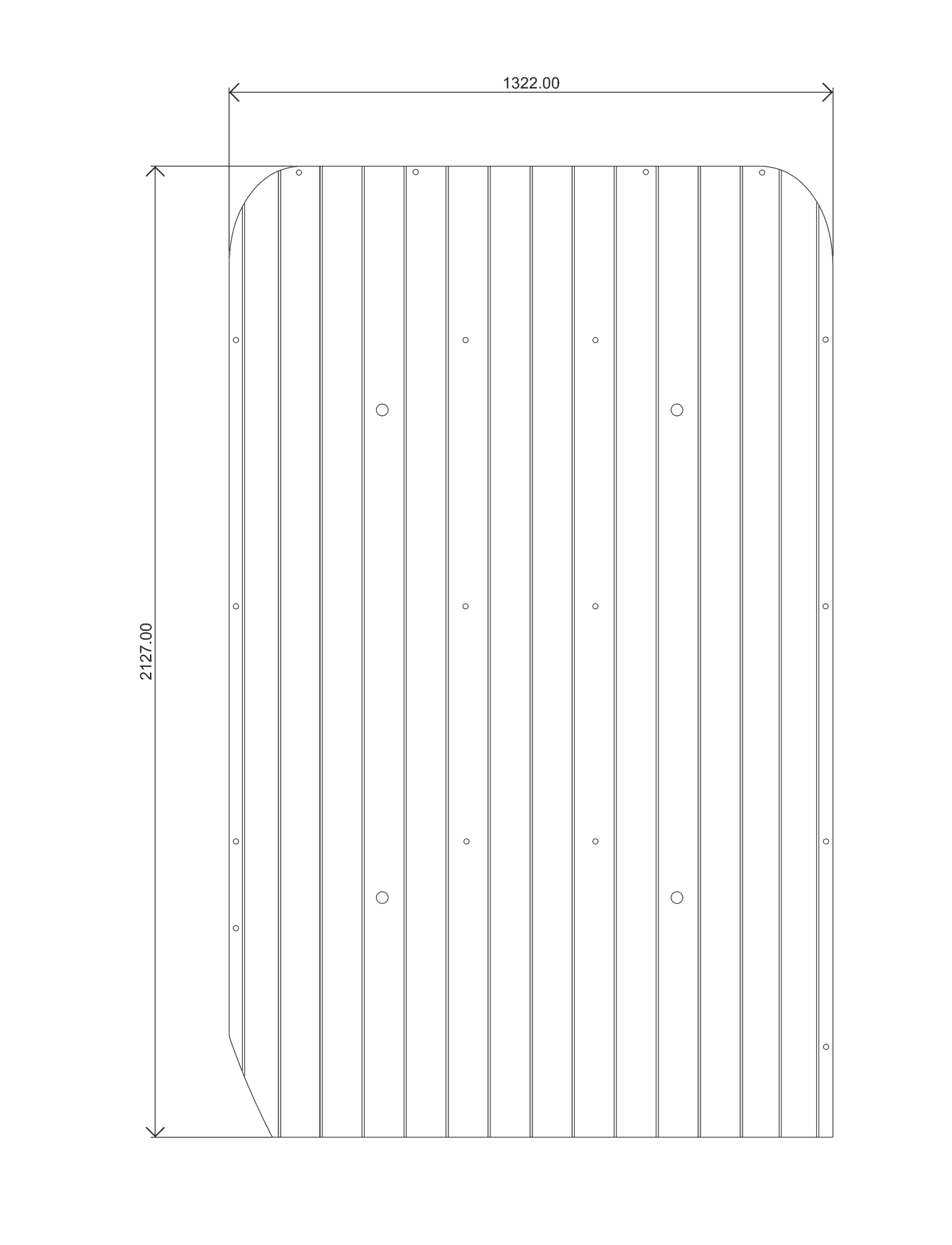 SWB Roof Panels - VW T5 - bamboo grooves - COLLECTION ONLY - Image 4