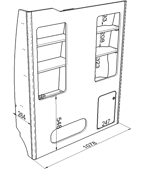VW T5 T6 Pro Rear Wardrobe