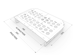 REAR BED PLATFORM FORD TRANSIT MK8  L3 - Black Heksa