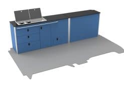 B7.3P Long wheel base T5 T6 FURNITURE LOW LEVEL AZUL MINERAL GLOSS BLACK TOP.53