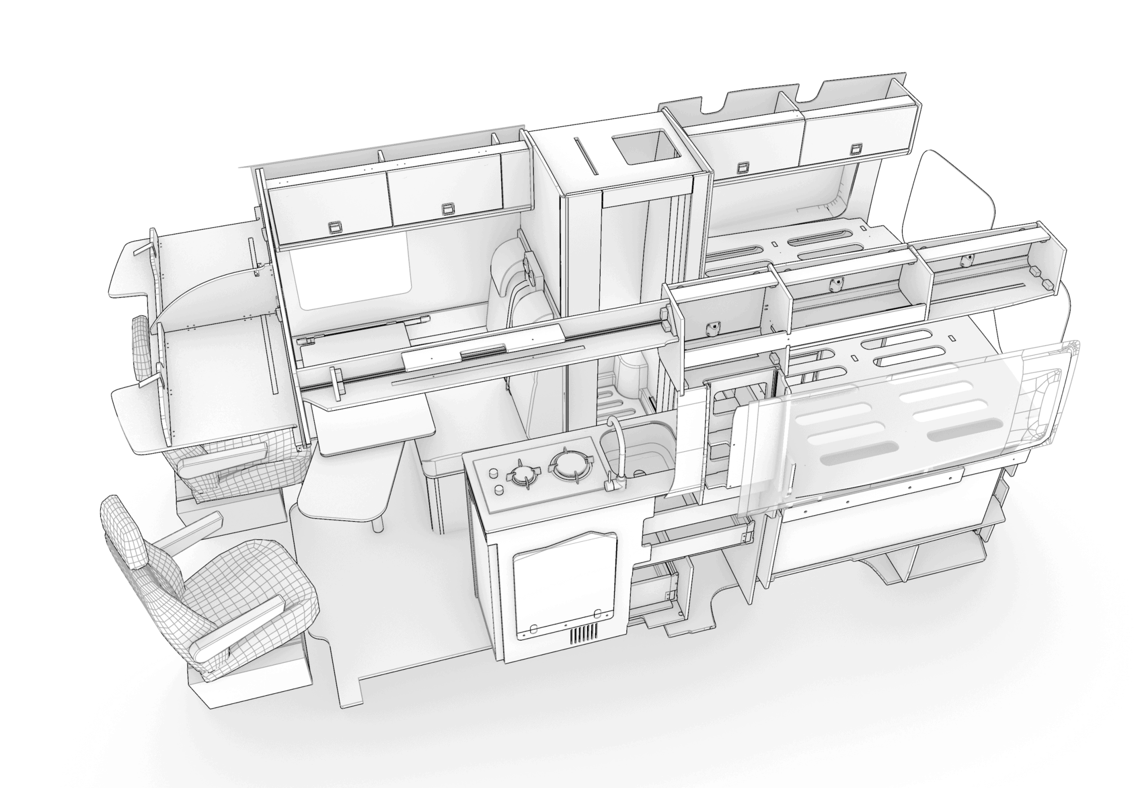 DESIGN 2.1 Micro Shower (complete van conversion kit)