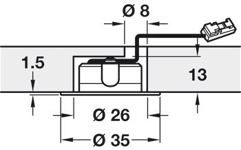 LED 12v 1.5w Spotlight 35mm Diameter - Image 3