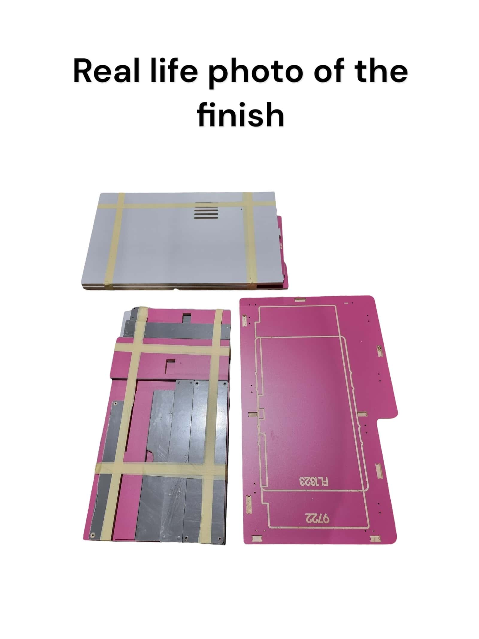 SALE POD EVO 2 PRO Pink 003 Front Doors + Worktop With Satin Grey Side Panels And Warm Grey Internals (2PP.15) - Image 3