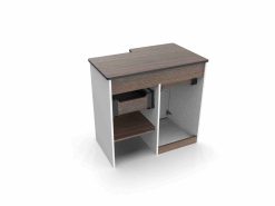 Alternative view of SALE POD EVO - White Satin Ivory With Ash 005 Worktop And Internals (SP2.1.32)