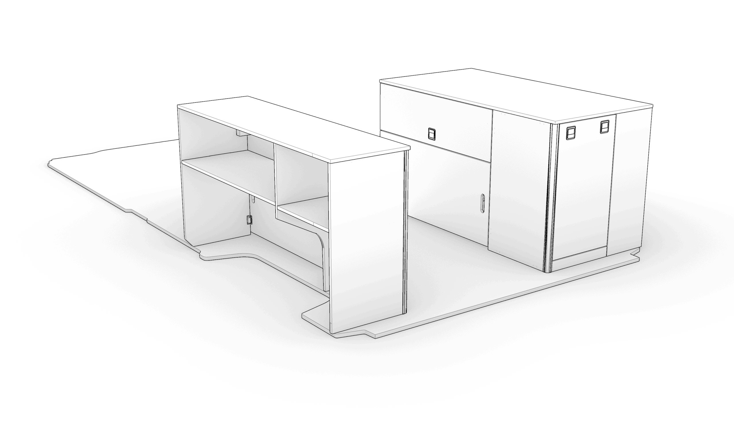 Under platform bed storage - CITROEN RELAY MK3 L3H2 - Image 5