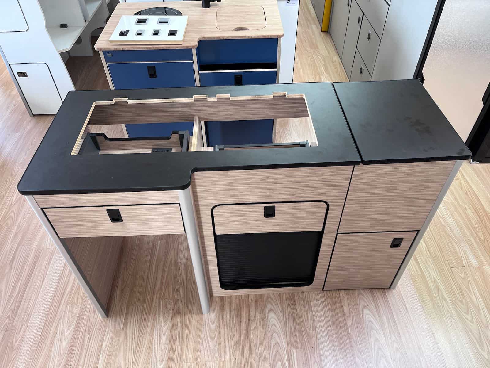 U SHAPE KITCHEN POD -V1 FOR LWB VW T5 T6 or can be used as pod in any van .