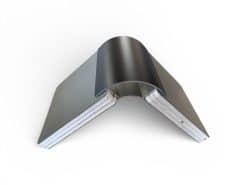 Alternative view of 40mm Radius Aluminium Corner - BLACK Satin Finish ( various lengths and quantities available )