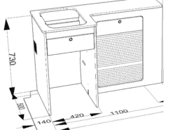 EVO 1300 (F) - FRONT SECTION ONLY - KITCHEN POD