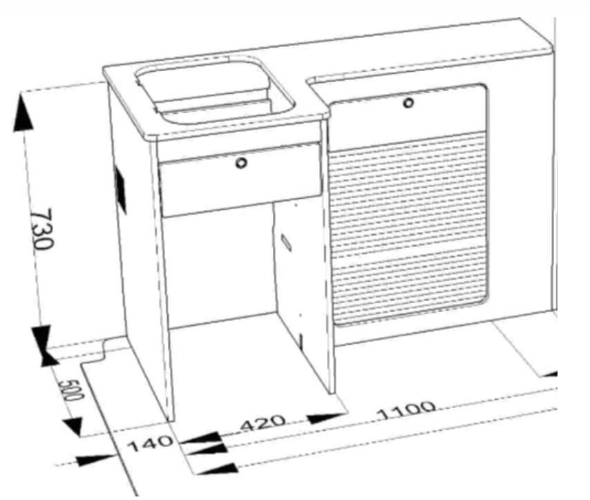 EVO 1300 (F) – FRONT SECTION ONLY – KITCHEN POD